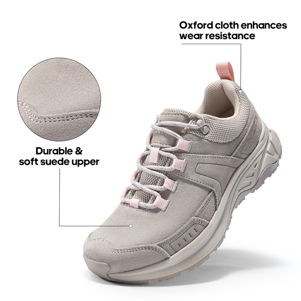 Women's Water-Resistant Lightweight Hiking Shoes - KHAKI - 1